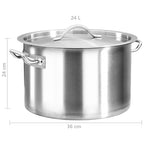 Cacerola de acero inoxidable 24 L 36x24 cm