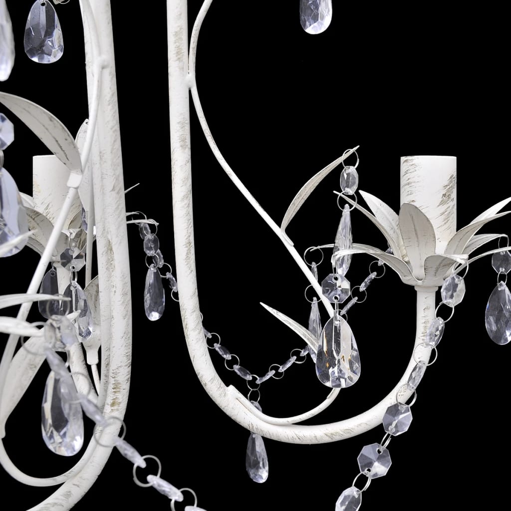Lámparas de araña de cristal 2 unidades blanco elegante