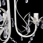 Lámparas de araña de cristal 2 unidades blanco elegante
