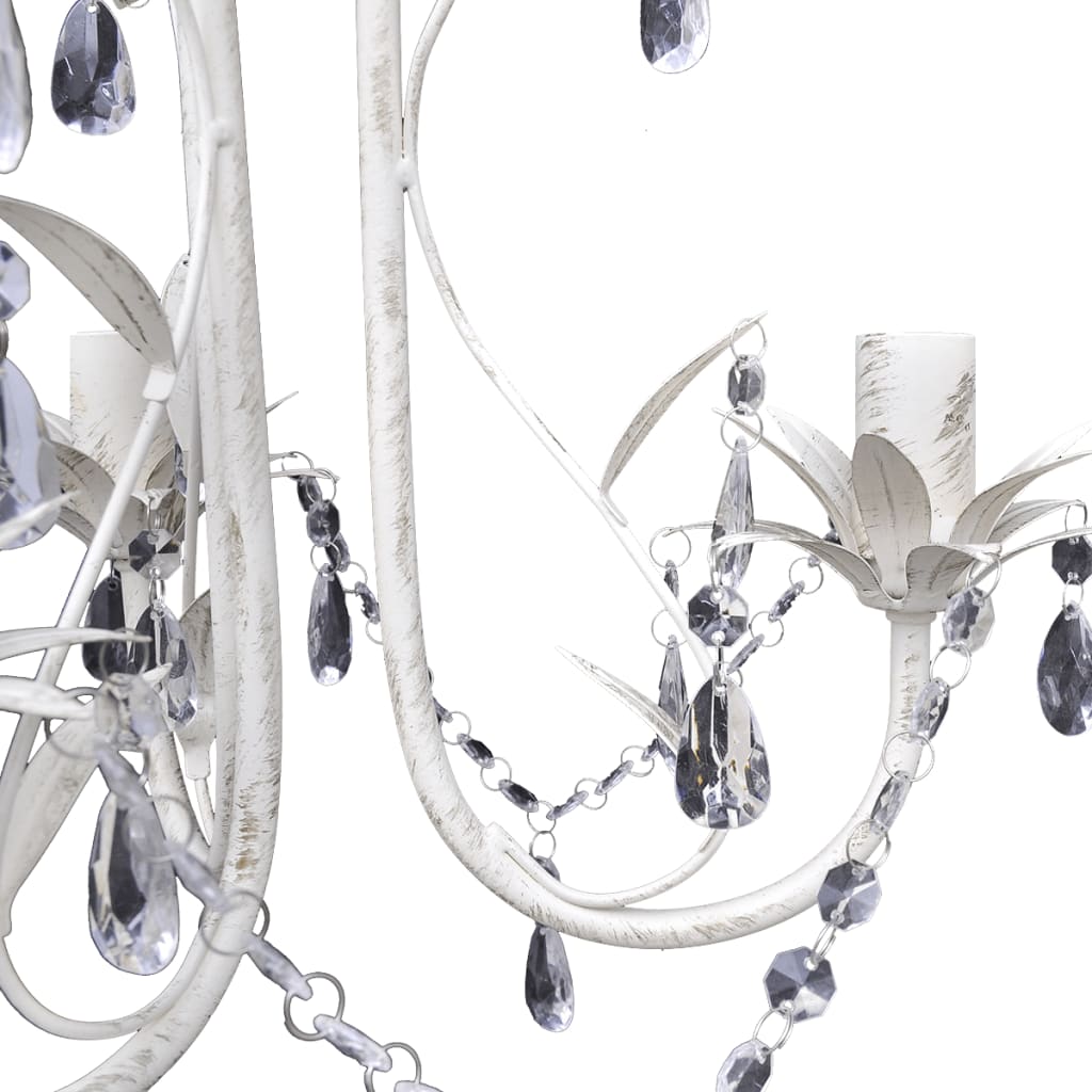 Lámparas de araña de cristal 2 unidades blanco elegante