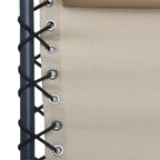 Tumbona plegable de terraza textileno crema