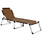 Tumbona senior extra alta plegable aluminio azul