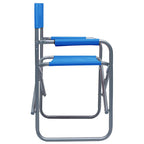 Sillas de director 2 unidades acero azul