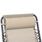 Reposacabezas de silla de jardín textilene crema 40x7,5x15 cm