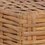 Reposapiés con cojín ratán natural