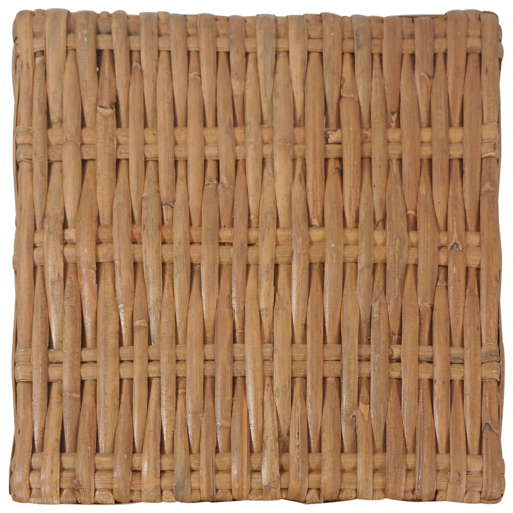 Mesita de ratán natural 47x47x28 cm