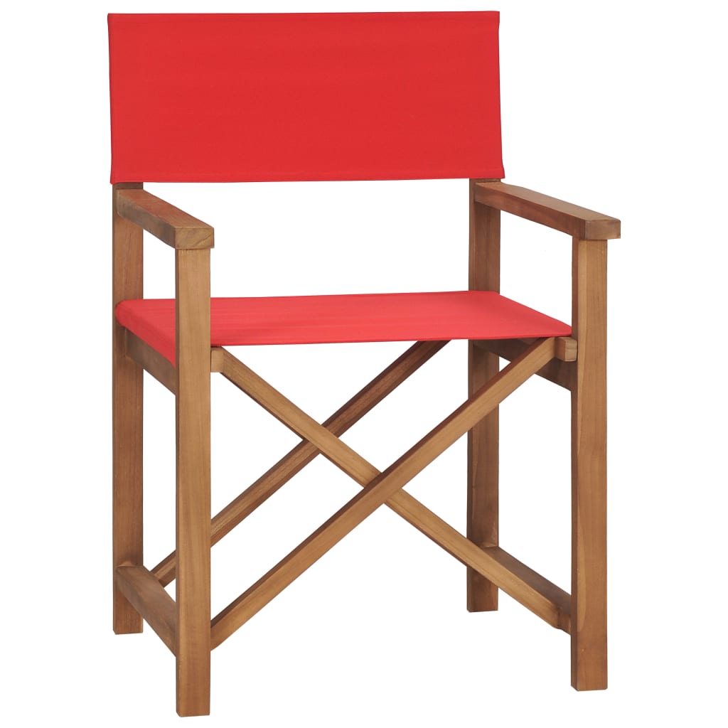 Solid teak gray director's chair