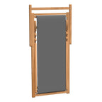 Silla de playa plegable madera maciza de teca gris