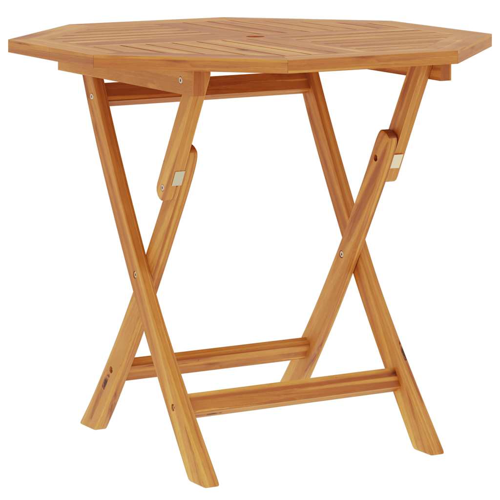 Mesa de jardín plegable madera de teca maciza 85x85x76 cm