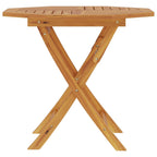 Mesa de jardín plegable madera de teca maciza 85x85x76 cm