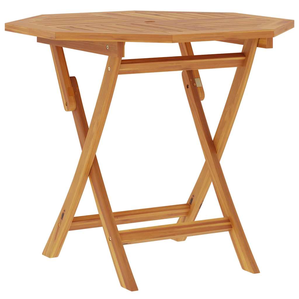 Mesa de jardín plegable madera de teca maciza 85x85x76 cm