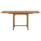 Mesa de jardín extensible madera maciza teca (110-160)x80x75cm