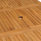 Mesa de jardín extensible madera maciza teca (110-160)x80x75cm