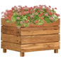 Raised Planter Recycled Teak and Steel 100x40x38 cm