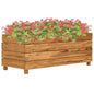 Raised Planter Recycled Teak and Steel 100x40x38 cm