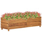 Raised Planter Recycled Teak and Steel 100x40x38 cm