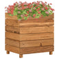 Raised Planter Recycled Teak and Steel 100x40x38 cm