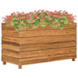 Raised Planter Recycled Teak and Steel 100x40x38 cm
