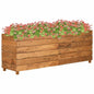 Raised Planter Recycled Teak and Steel 100x40x38 cm
