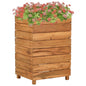 Raised Planter Recycled Teak and Steel 100x40x38 cm