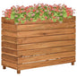 Raised Planter Recycled Teak and Steel 100x40x38 cm