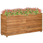 Raised Planter Recycled Teak and Steel 100x40x38 cm