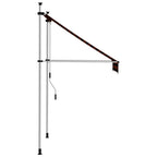 Toldo manual retráctil naranja y marrón 100 cm