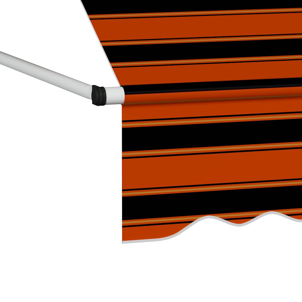Toldo manual retráctil naranja y marrón 100 cm