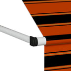 Toldo manual retráctil naranja y marrón 100 cm