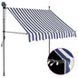 Toldo manual retrátil com LED amarelo e azul 100 cm