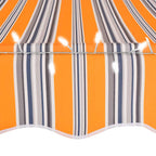 Toldo manual retráctil con LED amarillo y azul 100 cm