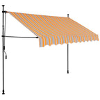 Toldo retráctil manual con LED amarillo y azul 300 cm
