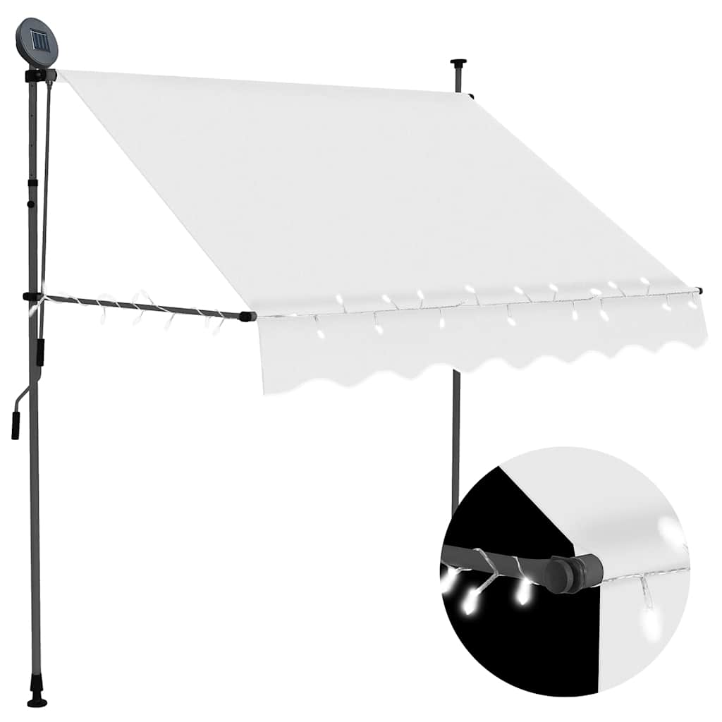 Toldo manual retrátil com LED amarelo e azul 100 cm