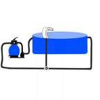Fuente cascada de piscina con LEDs acero inoxidable 30x60x45 cm