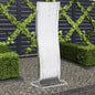 Curved Garden Fountain with Pump, Stainless Steel, 130 cm