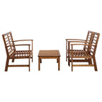 Juego de muebles de jardín 4 piezas madera maciza de acacia