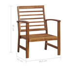 Juego de muebles de jardín 4 piezas madera maciza de acacia