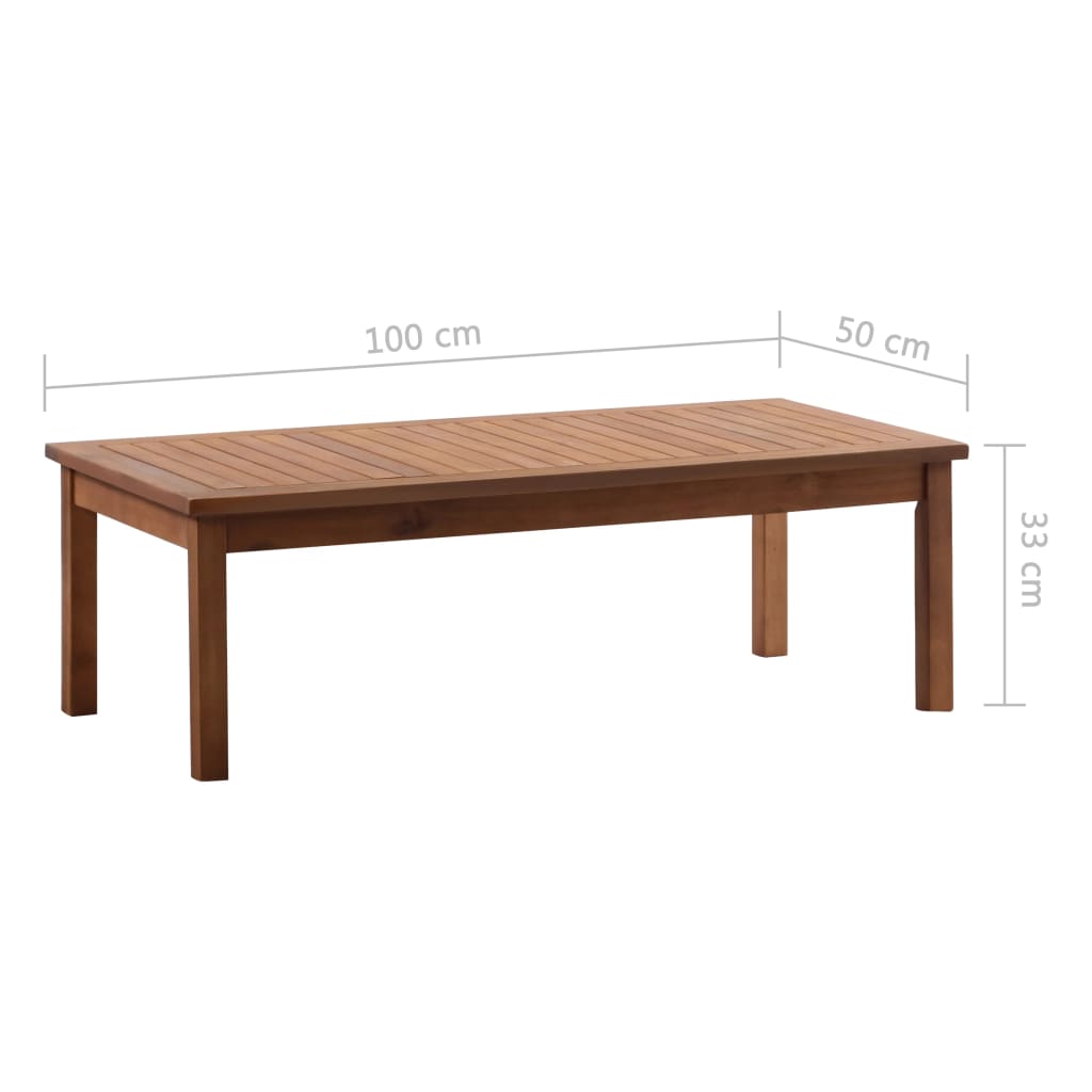 Juego de muebles de jardín 4 piezas madera maciza de acacia