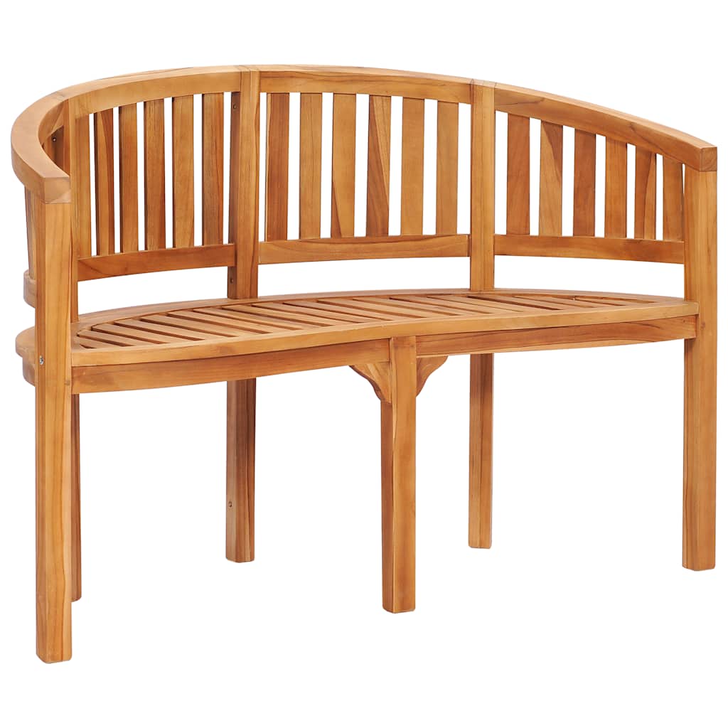 Banco con forma de banana madera maciza de teca 120 cm