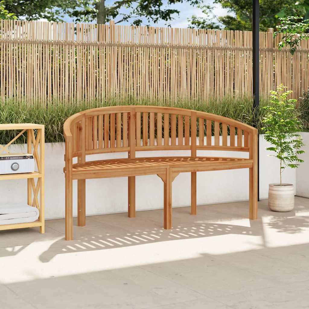 Banco con forma de banana madera maciza de teca 120 cm