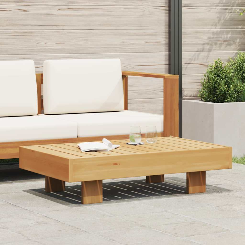 Mesa de centro de madera maciza de acacia 100x60x25 cm
