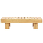 Mesa de centro de madera maciza de acacia 100x60x25 cm