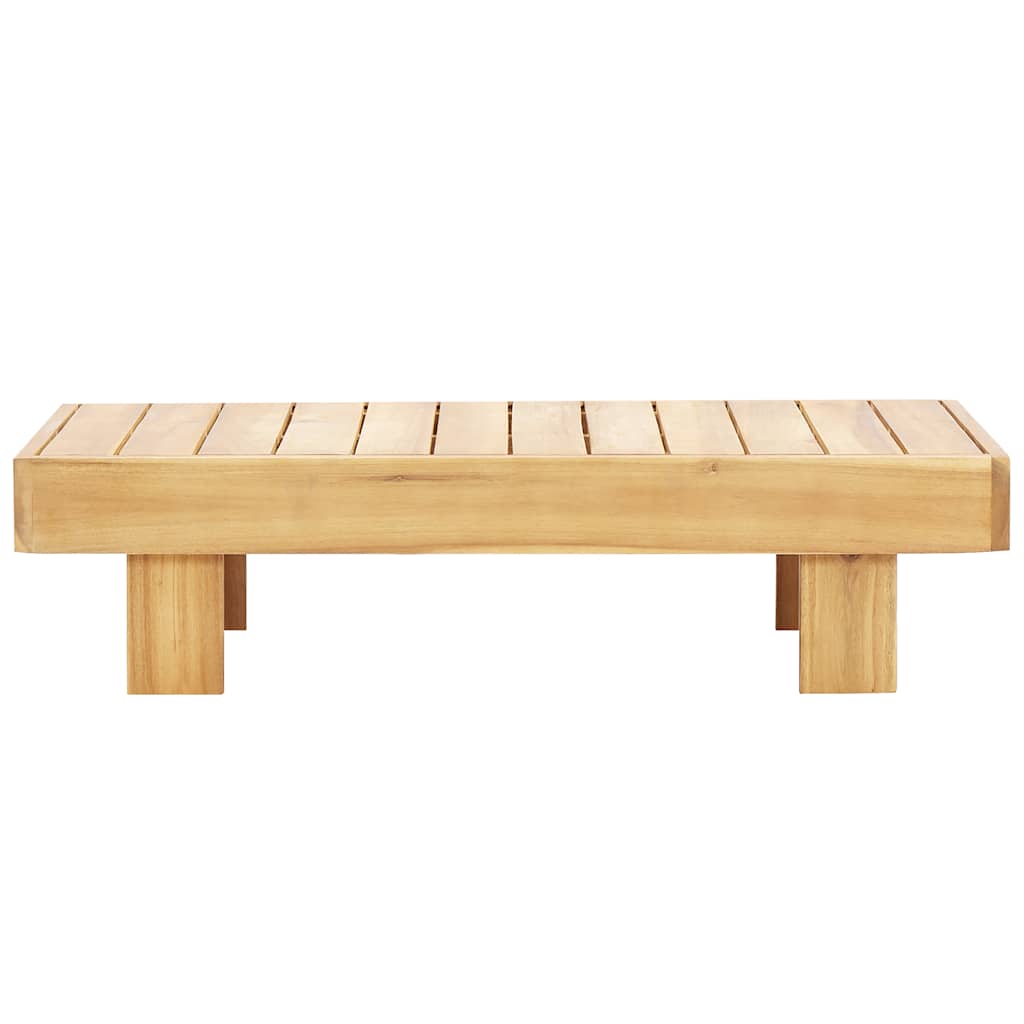 Mesa de centro de madera maciza de acacia 100x60x25 cm