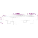 Mesa de centro de madera maciza de acacia 100x60x25 cm