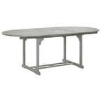 Mesa de jardín madera maciza de acacia gris 200x100x75 cm