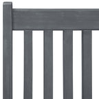 Set de comedor de jardín 7 piezas madera maciza de acacia gris