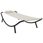 Cream steel sun lounger 200x90 cm