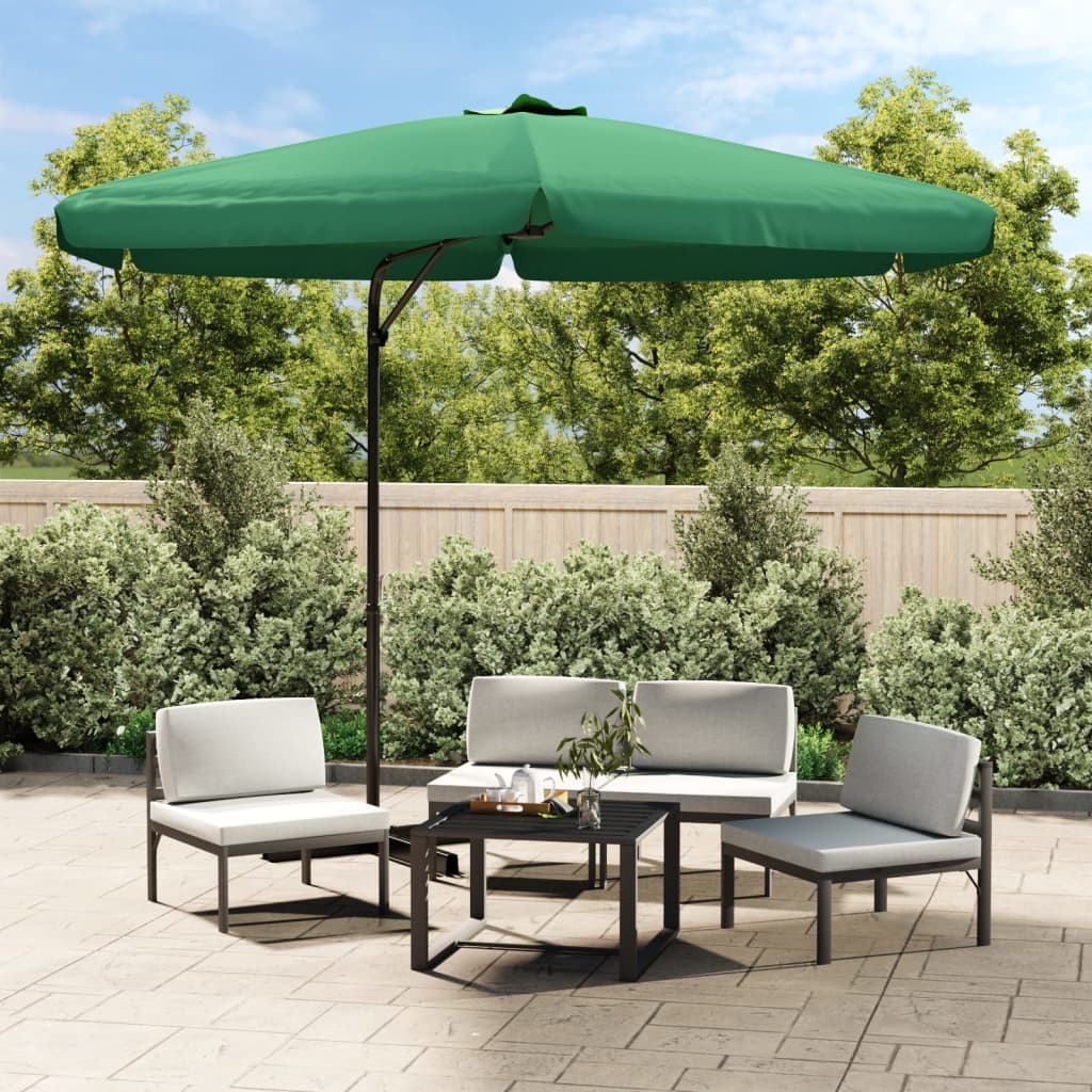 Chapéu de sol de jardim com poste de aço 300 cm antracite