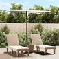 Azure blue 2x1.5 m aluminum pole garden umbrella