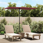 Azure blue 2x1.5 m aluminum pole garden umbrella